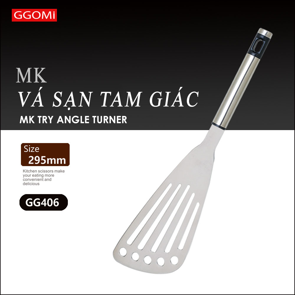 [HÀNG CHÍNH HÃNG]Vá sạn đảo lật chiên xào thực phẩm nhà bếp bằng thép không gỉ an toàn sức khỏe GGOMi Hàn Quốc