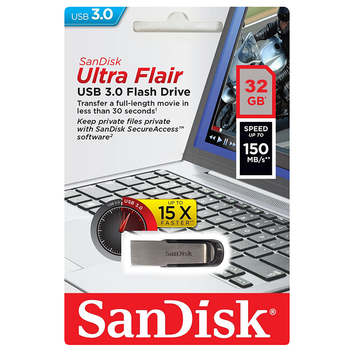 USB 32G Sandisk 3.0 - SDCZ73-032G - Hàng Chính Hãng