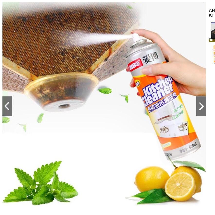 Chai xịt bọt tuyết tẩy rửa siêu sạch kitchen cleaner nhà bếp 500ml -km