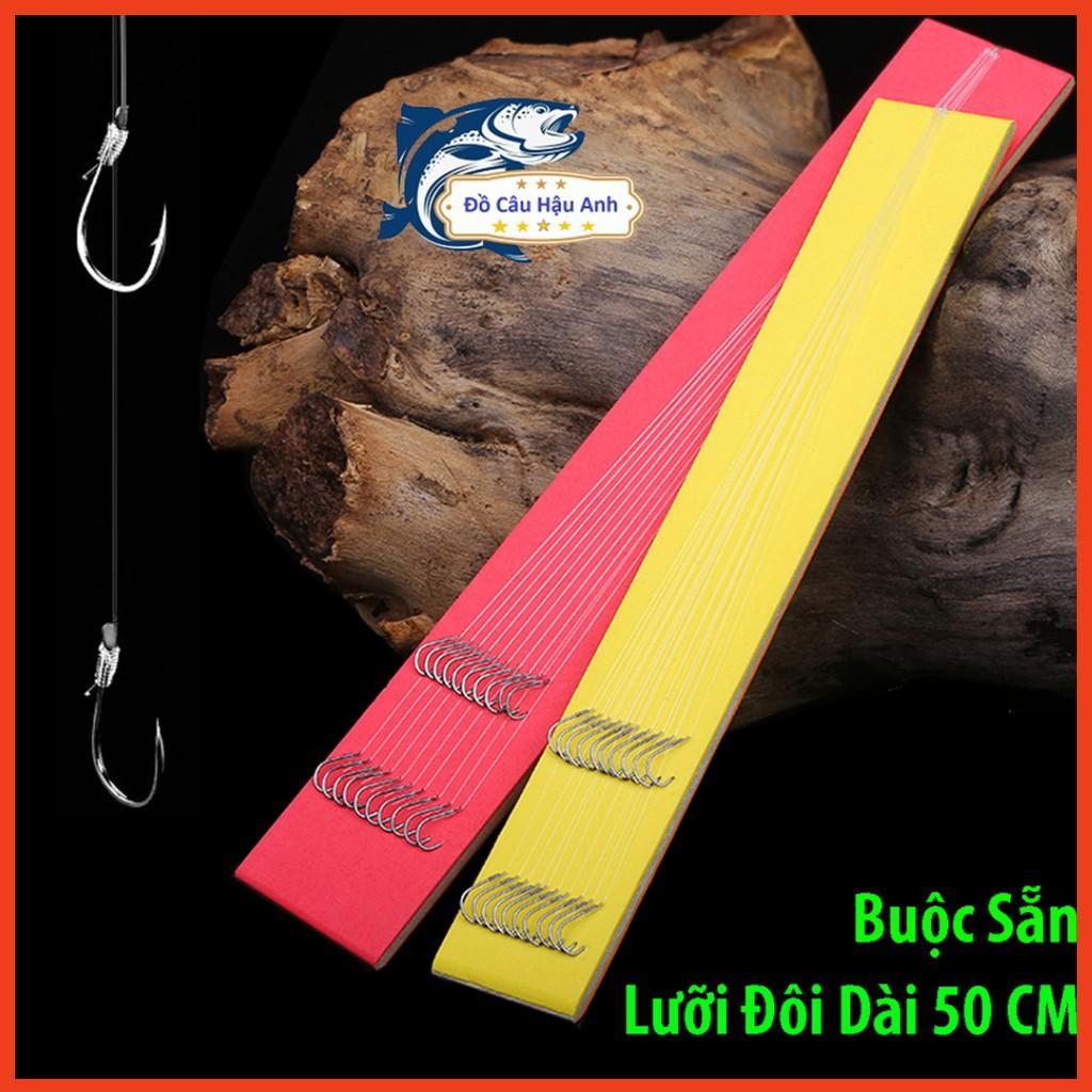 Lưỡi câu cá đôi buộc sẵn chuyên câu đài, lưỡi câu cá siêu bén LC2-A