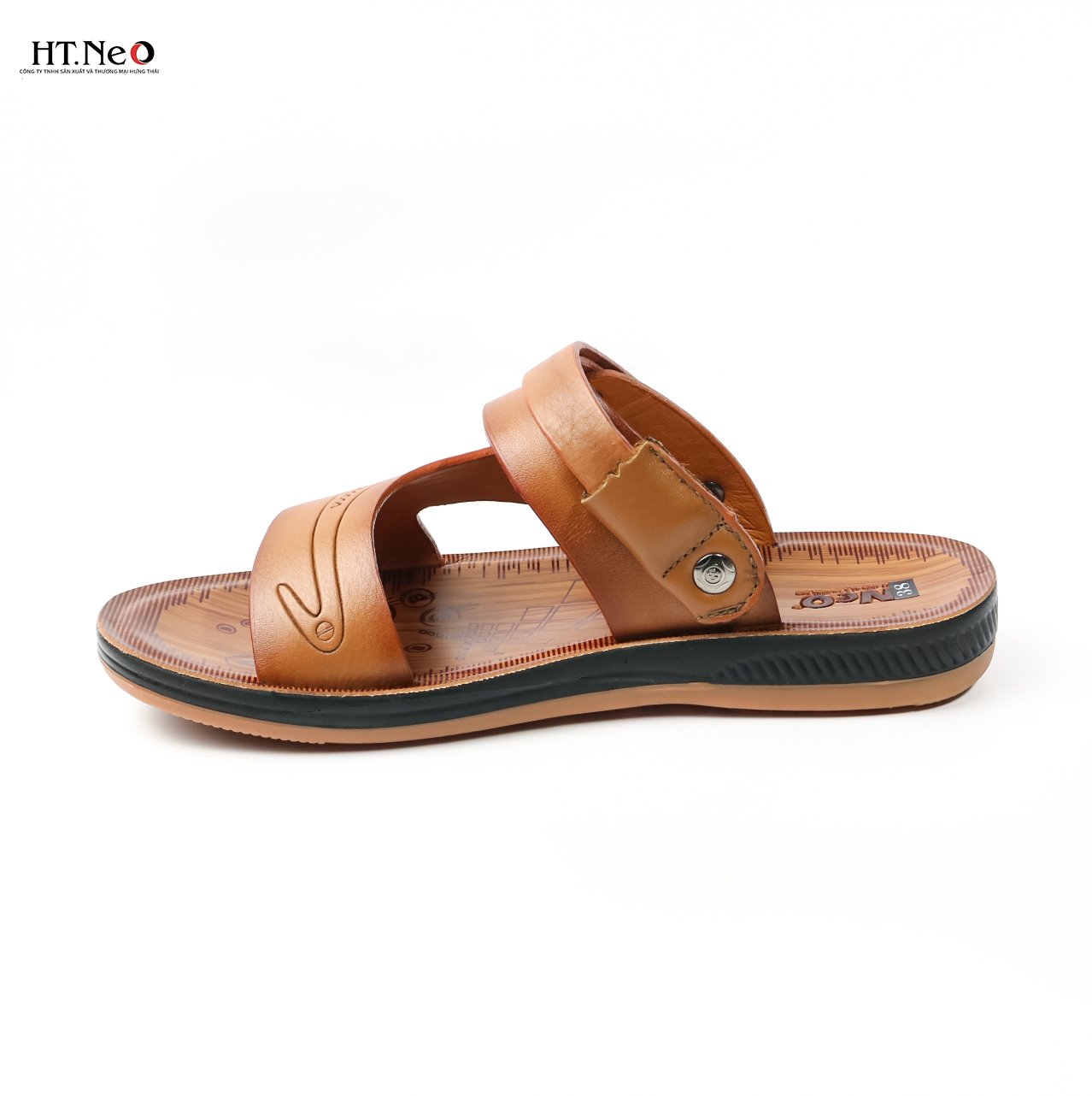 Sandal nam đế cao - dép sandal da nam HT.NEO  kiểu dáng đơn giản, màu sắc nhã nhặn, đi rất mềm SD70