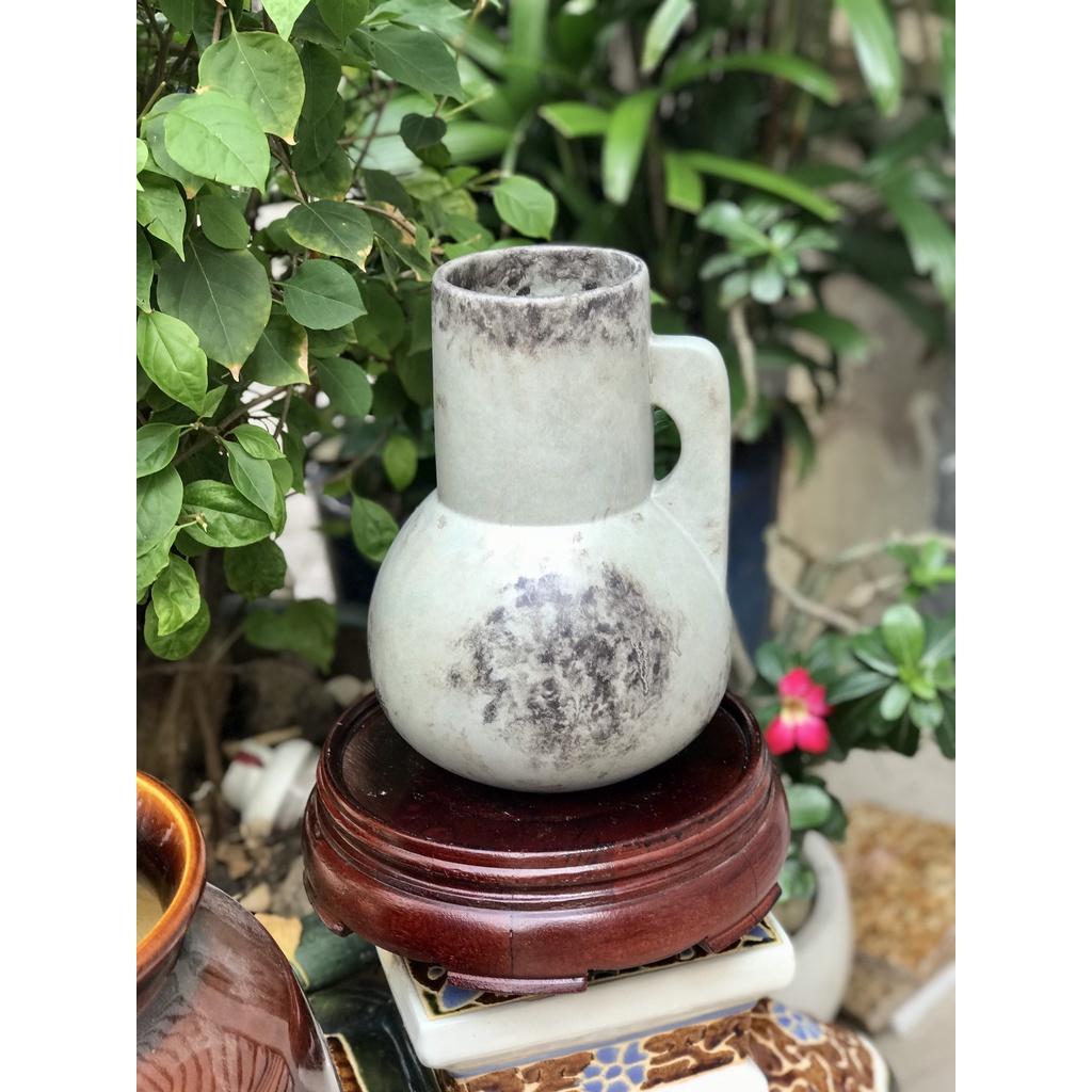 BÌNH HOA GỐM SỨ XUẤT KHẨU XÁM TRANG TRÍ DECOR BÌNH CẤM HOA