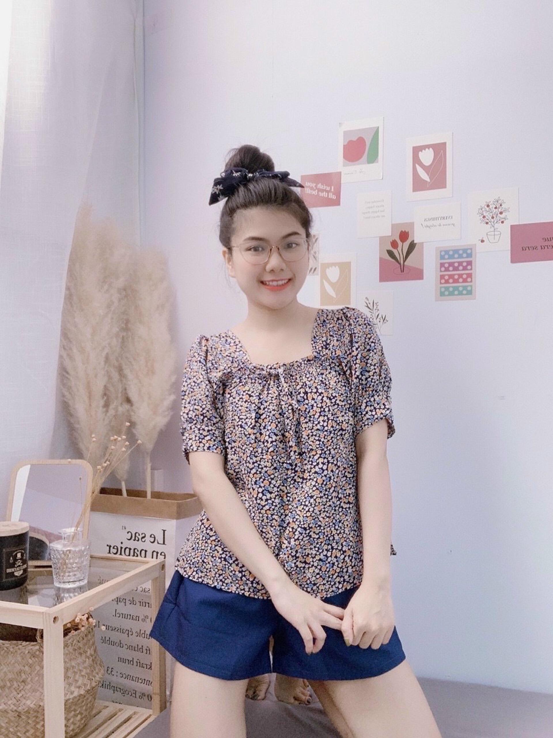 Bộ đồ ngủ - đồ bộ mặc nhà hoa kèm nơ trước ngực đủ màu