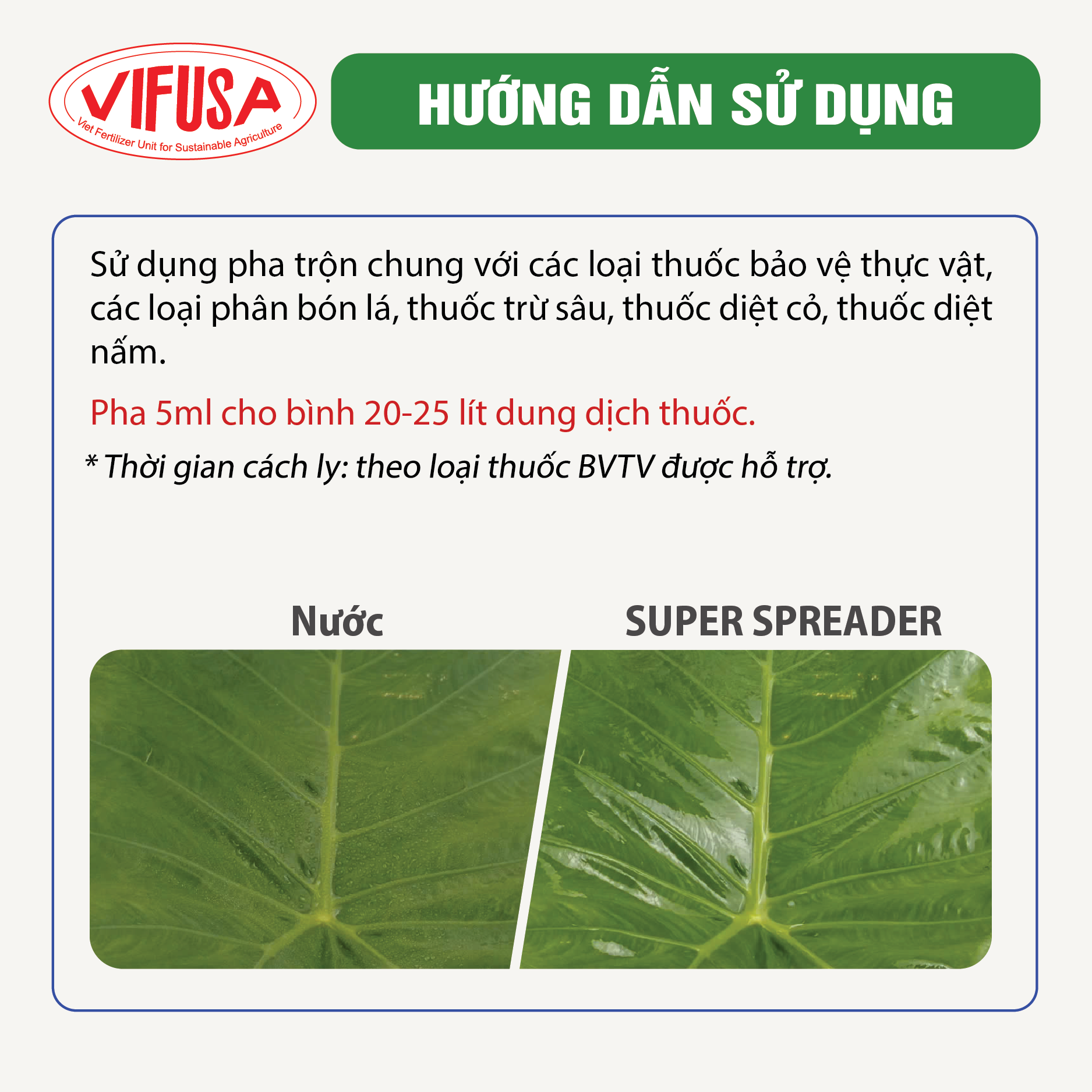 SUPER SPREADER - Chất phụ trợ nông nghiệp Siêu loang trãi chai 100ml