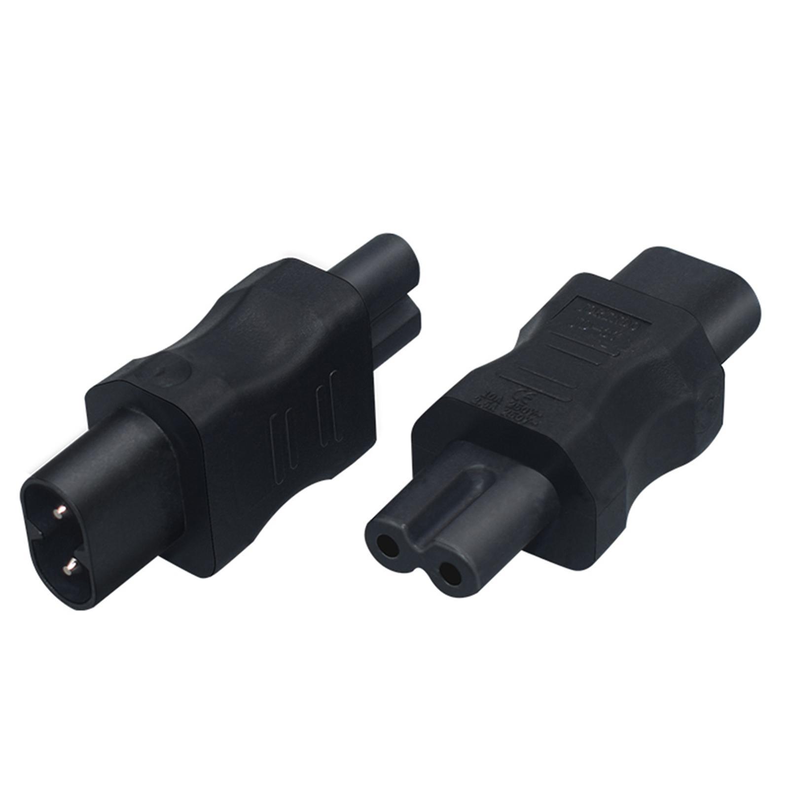 IEC320 Male C8 to C7 Female Power Adapter Converter Connector for Notebook