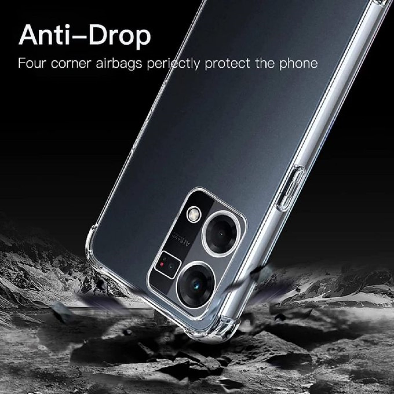 Ốp lưng cho Oppo Reno 2 3 4 5 6 7 8 F Z Pro 5G 4G trong suốt chống sốc bật led phát sáng