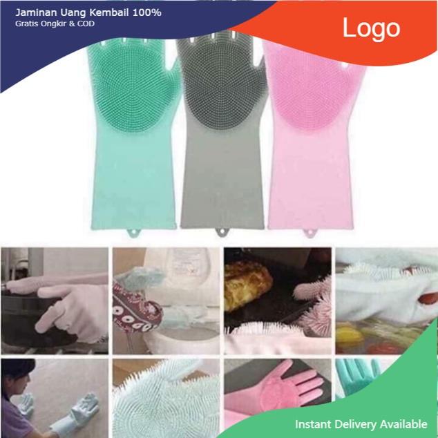 ĐÔI GĂNG TAY SILICOL KIÊM MIẾNG RỬA BÁT CAO CẤP