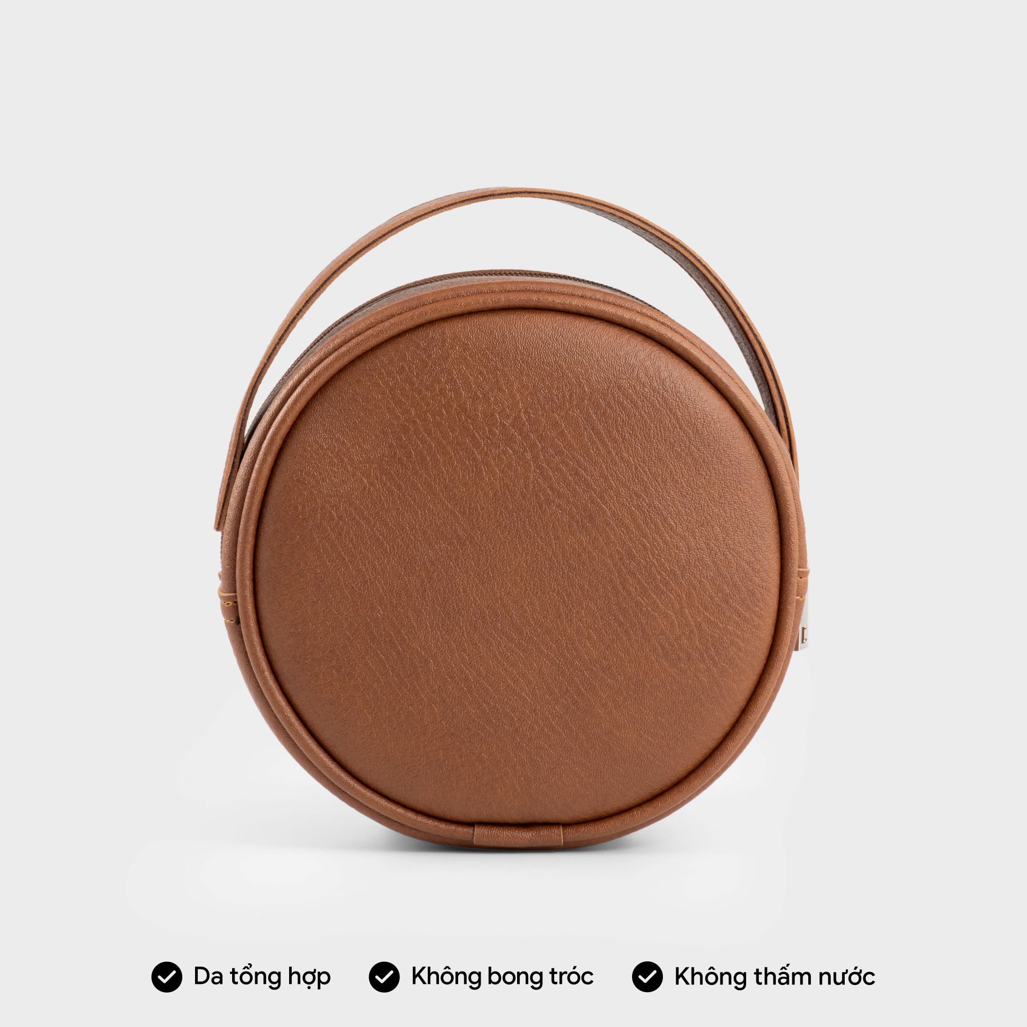 Túi Trita ( Thời trang nữ dáng tròn thanh lịch size 18 - Túi đeo chéo da RHN65 )
