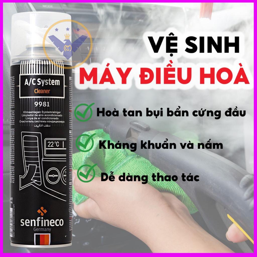 Dung dịch vệ sinh dàn lạnh Senfineco 9981 A/C System Cleaner 520ml - Made in Germany