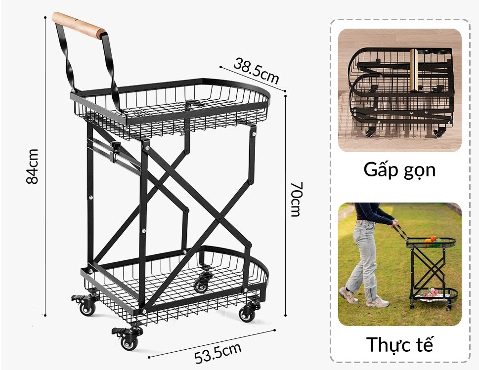 XE ĐẨY ĐA NĂNG GẤP GỌN