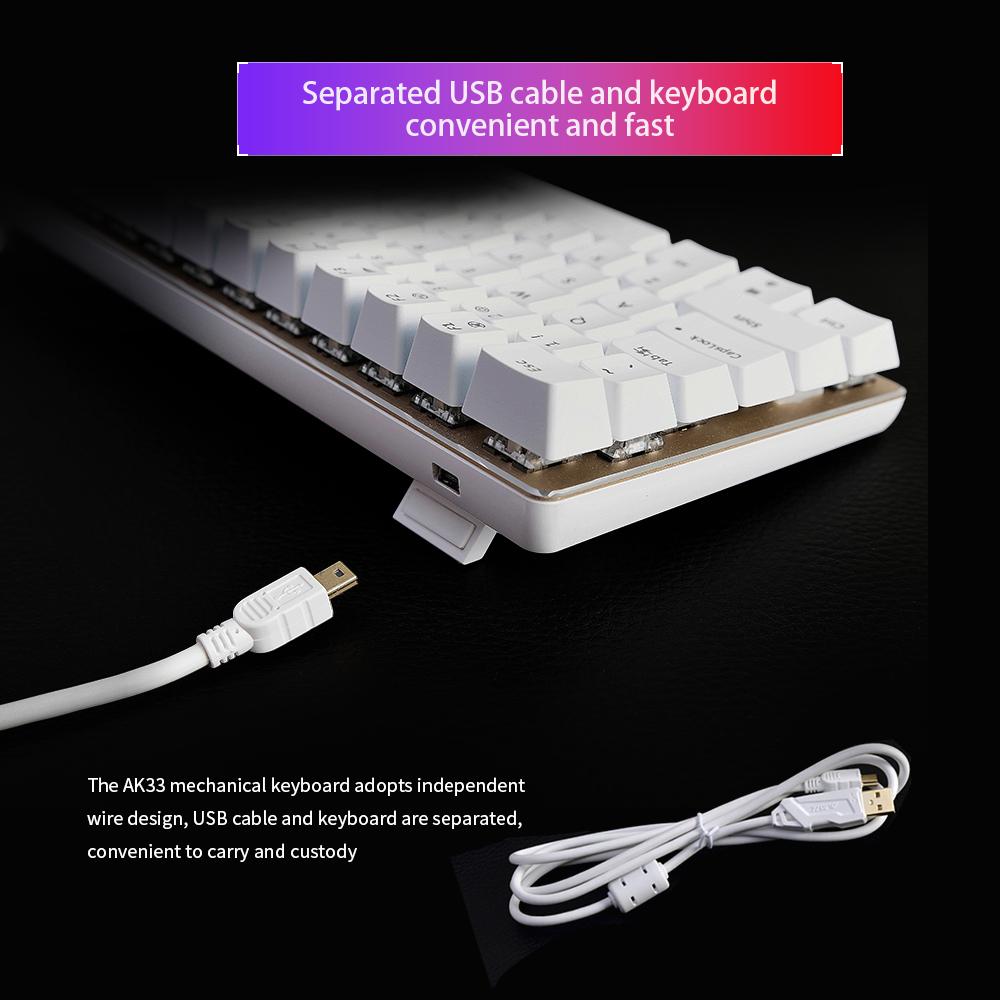Bàn phím AJAZZ AK33 Bàn phím chơi game E-sport 82 Phím Màu đen Công tắc USB Có dây