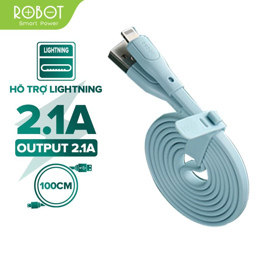 Cáp Sạc Lightning/Micro/Type-C ROBOT - Dài 100CM RGL100/RGC100/RGM100 Tương Thích Với Các Dòng iOS/Android, Giao Màu Ngẫu Nhiên - Hàng Chính Hãng