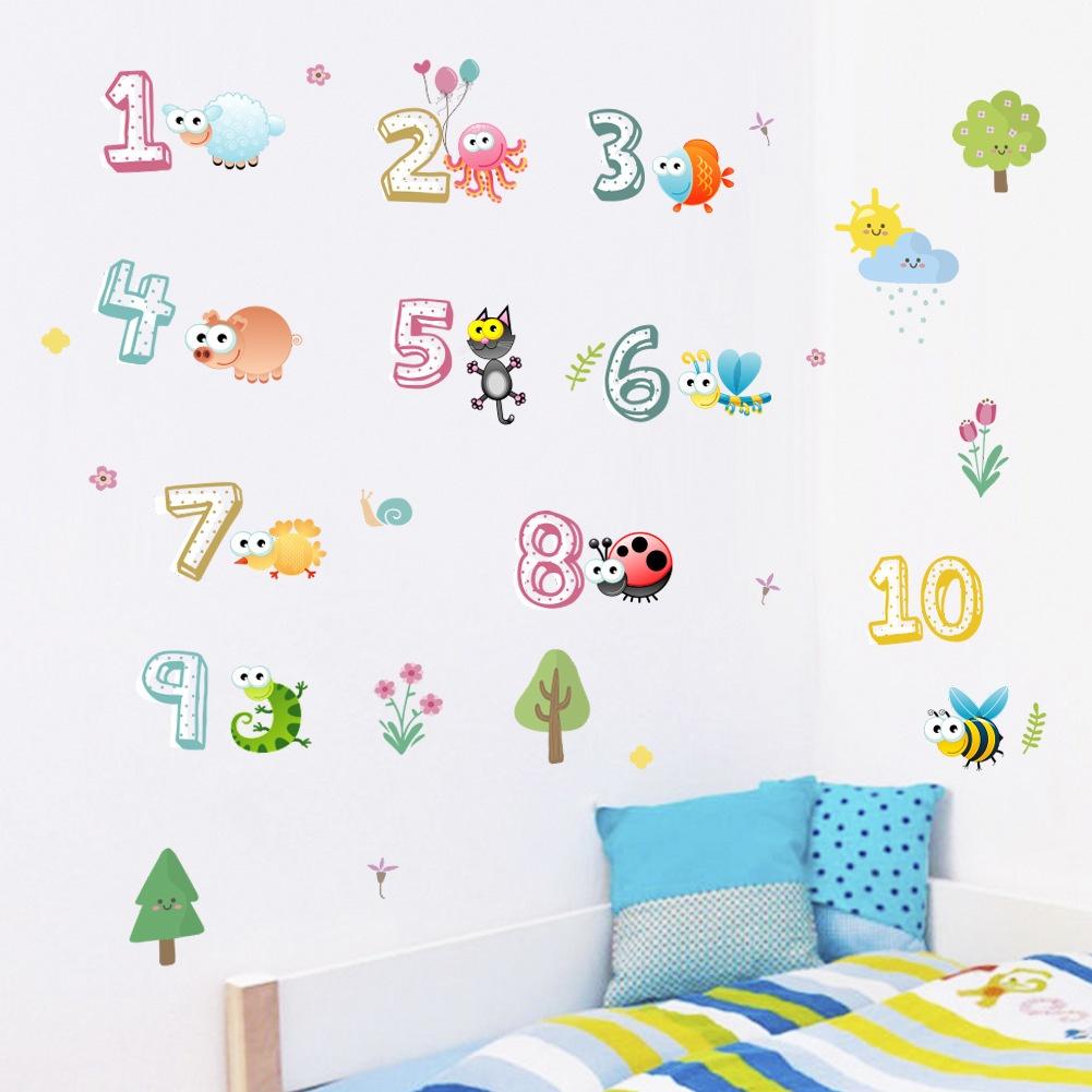 Decal Dán Trang Trí Bảng Chữ Số Cho Bé Yêu Của Bạn Mẫu Số 2 AmyShop