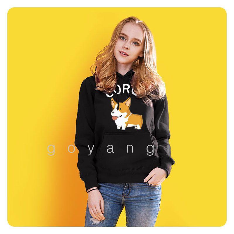 Áo hoodie goyangi Corgi Cute oversize phong cách hàn quốc