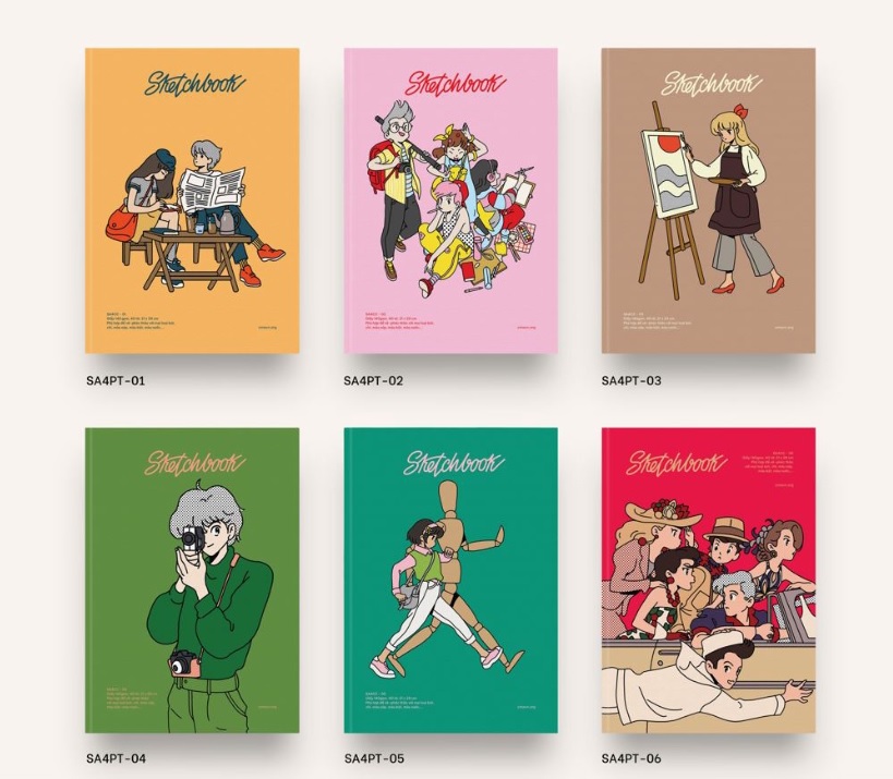 Sổ Vẽ Ký Họa Sketchbook Dạng Pad CMA Studio Giấy Italy 120gsm A4 Manga Comic - SA4PT