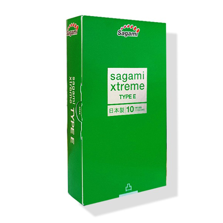 Bao cao su bi chấm vòng thắt Sagami Xtreme Type E (Hộp 10 cái)