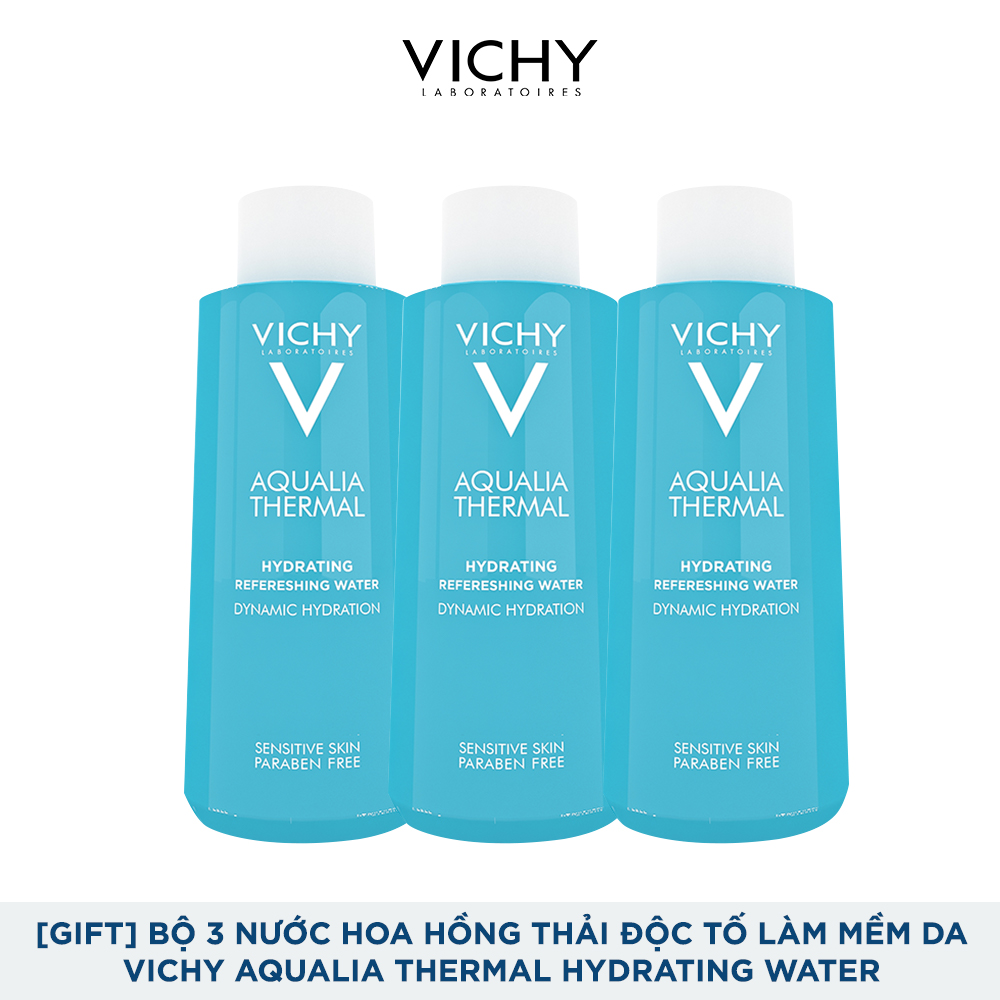  [GIFT] Bộ 3 nước hoa hồng thải độc tố và làm mềm da Vichy Aqualia Thermal Hydrating Refreshing Water 30ml x3