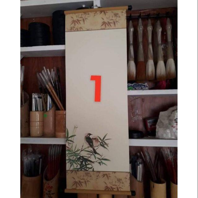 Combo 10 Giấy viết thư pháp có nẹp treo. Giấy viết thư pháp 27x80cm