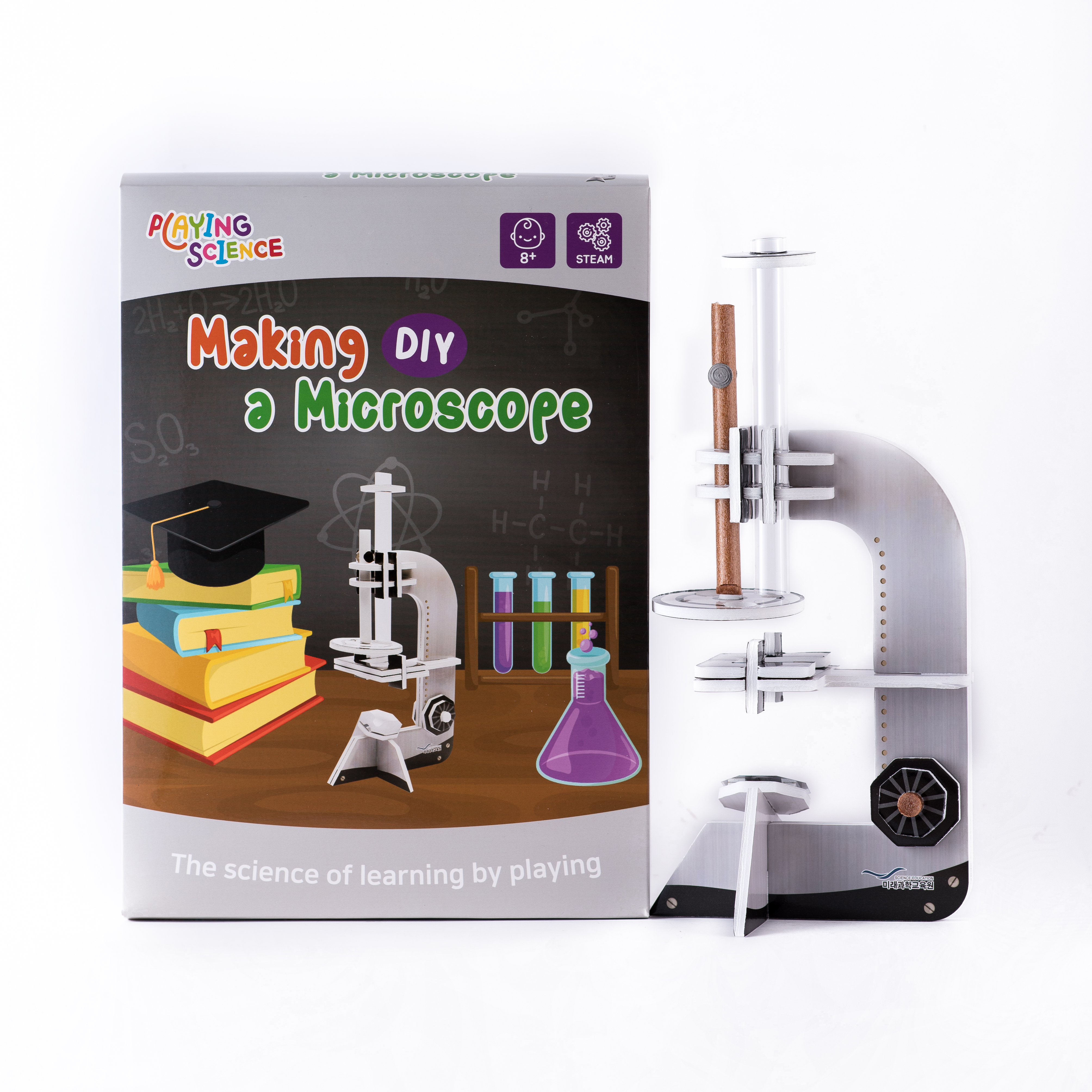 Đồ chơi khoa học STEAM KÍNH HIỂN VI (Making a Microscope) - Playing Science Hàn Quốc - Loại tự lắp ráp dành cho học sinh tiểu học phù hợp cả nam và nữ