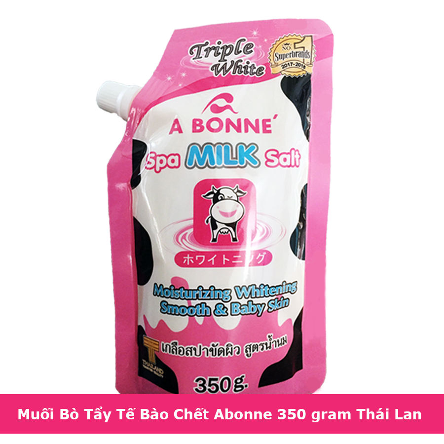 Bộ 2 Túi Muối Tắm Sữa Bò Tẩy Tế Bào Chết A Bonne Spa Milk Salt Thái Lan (350g/Túi)