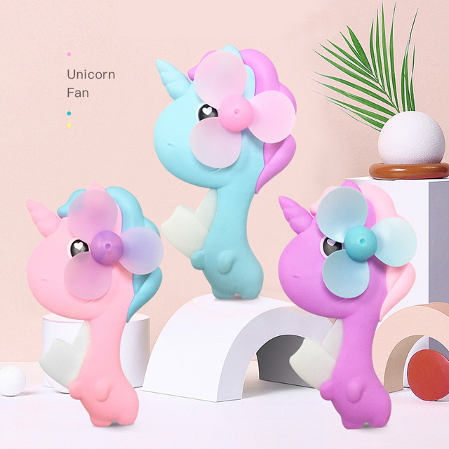 Quạt cơ cầm tay mini hình Ngựa Pony cực xinh