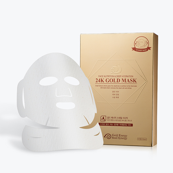 Mặt nạ nuôi dưỡng &amp; cấp nước dành cho da dầu GOLD SNAIL Mask Pack (Nutrition + Hydration) (hộp 10 miếng 33g)