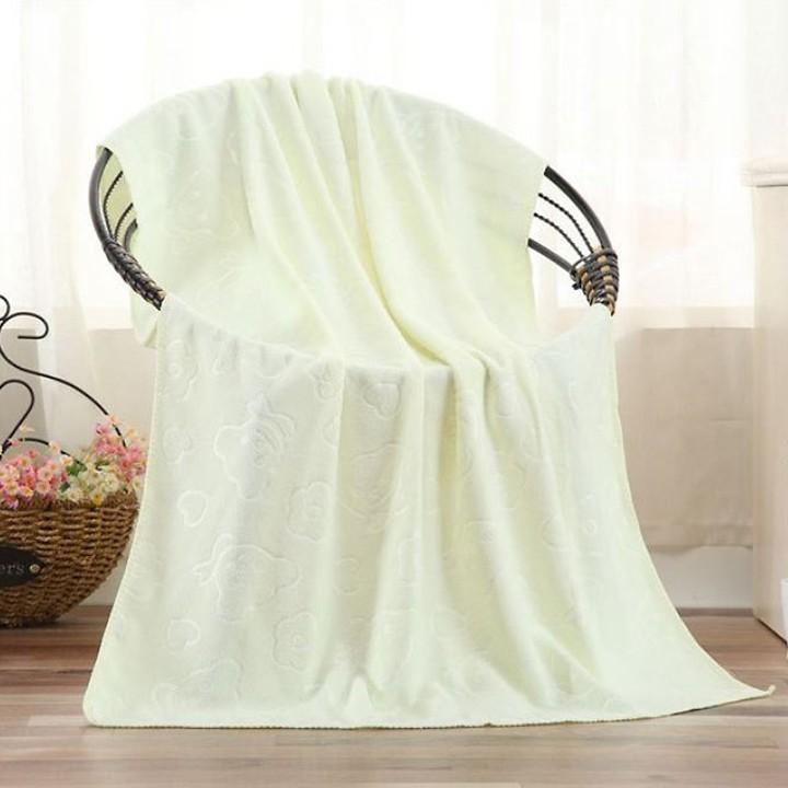 Khăn tắm xuất Nhật họa tiết in chìm khổ lớn 1m4 x 70cm siêu mềm mại