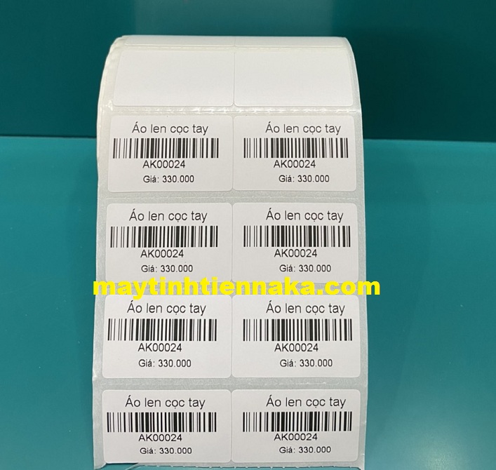 Decal in nhiệt, tem nhãn, 2 tem 35x22mm, 2500 tem/ cuộn