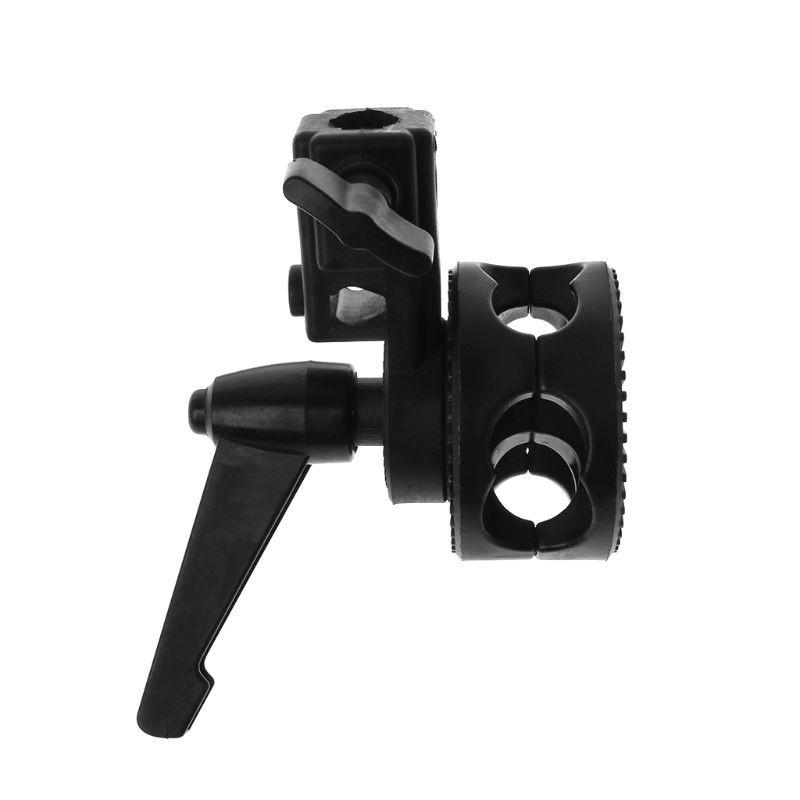 HSV Single Swivelling Grip Head Angle Wheel Clamp Clip Bracket Tilt Mount Adapter Telescopic Studio Reflector Boom Arm Support Light Stands