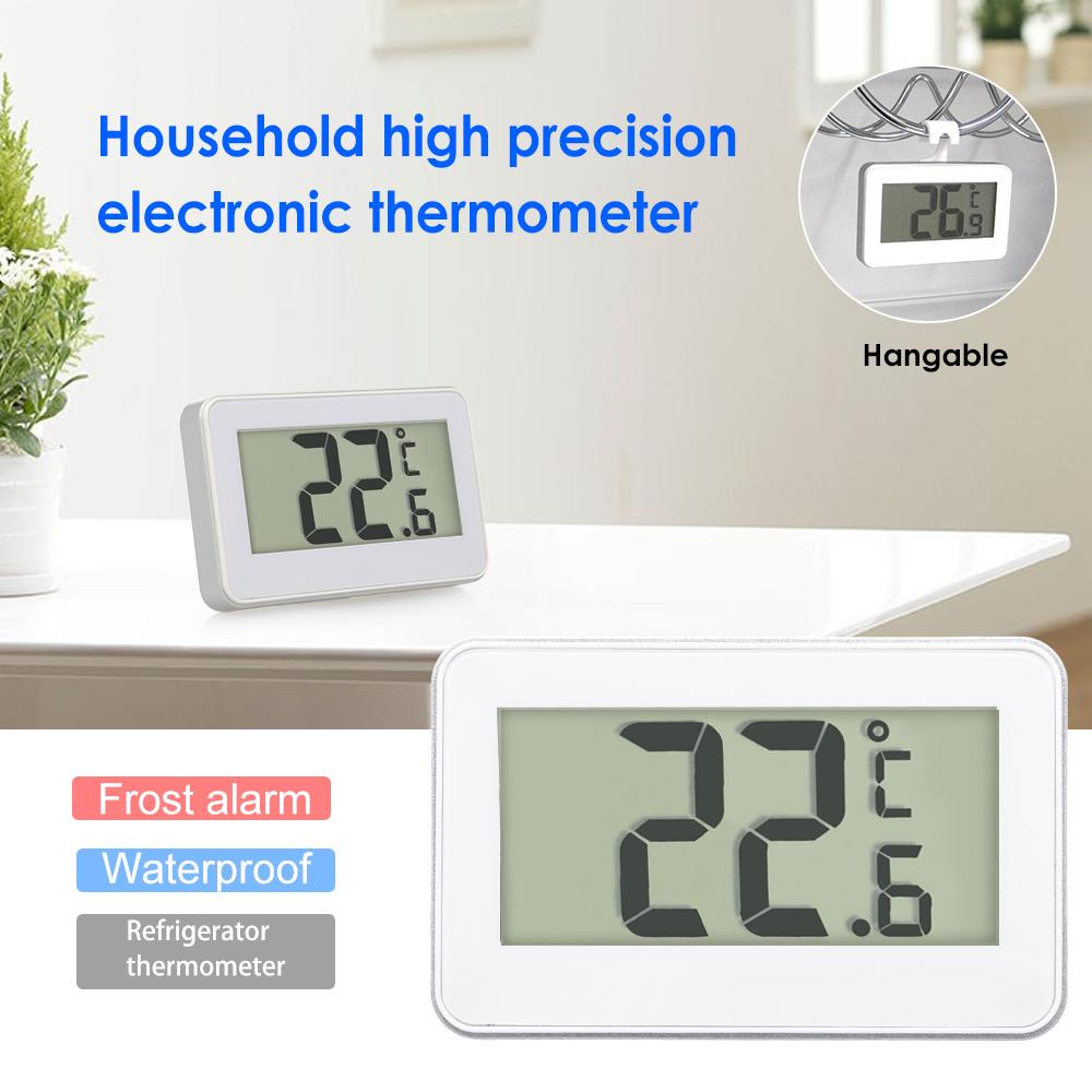 Digital LCD Refrigerator Thermometer Fridge Freezer Thermometer with Adjustable Stand Magnet Frost Alert Home Use