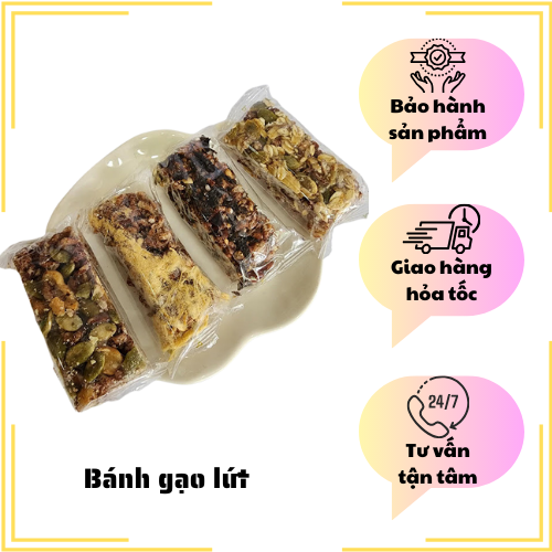 Đặc Sản Nha Trang - Bánh Gạo Lứt 4 Vị Chà Bông, Siêu Hạt, Yến Mạch Seavy Gói 300G