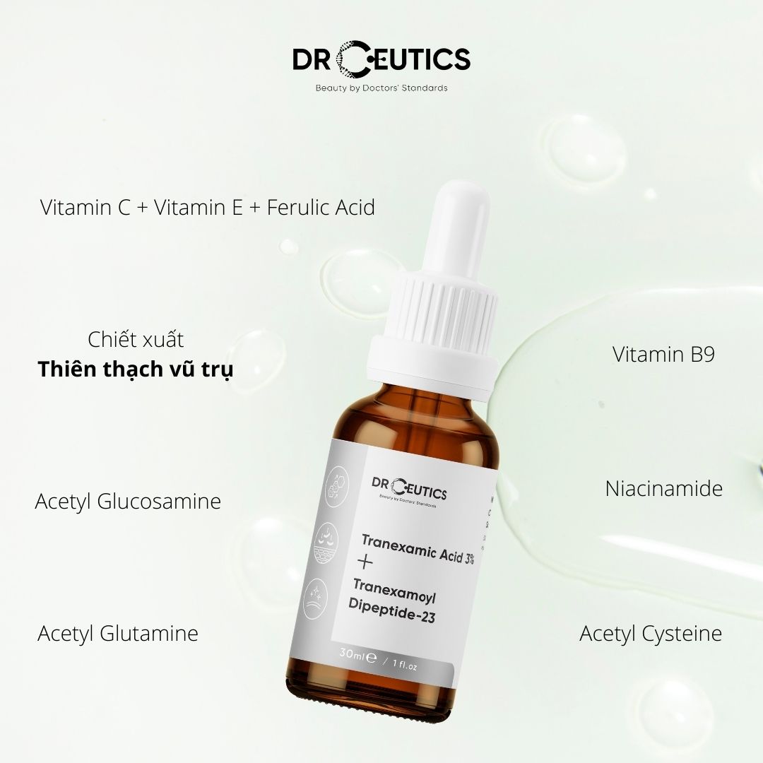Tinh Chất Làm Mờ Nám Sáng Da Giảm Đỏ DrCeutics Tranexamic 3%