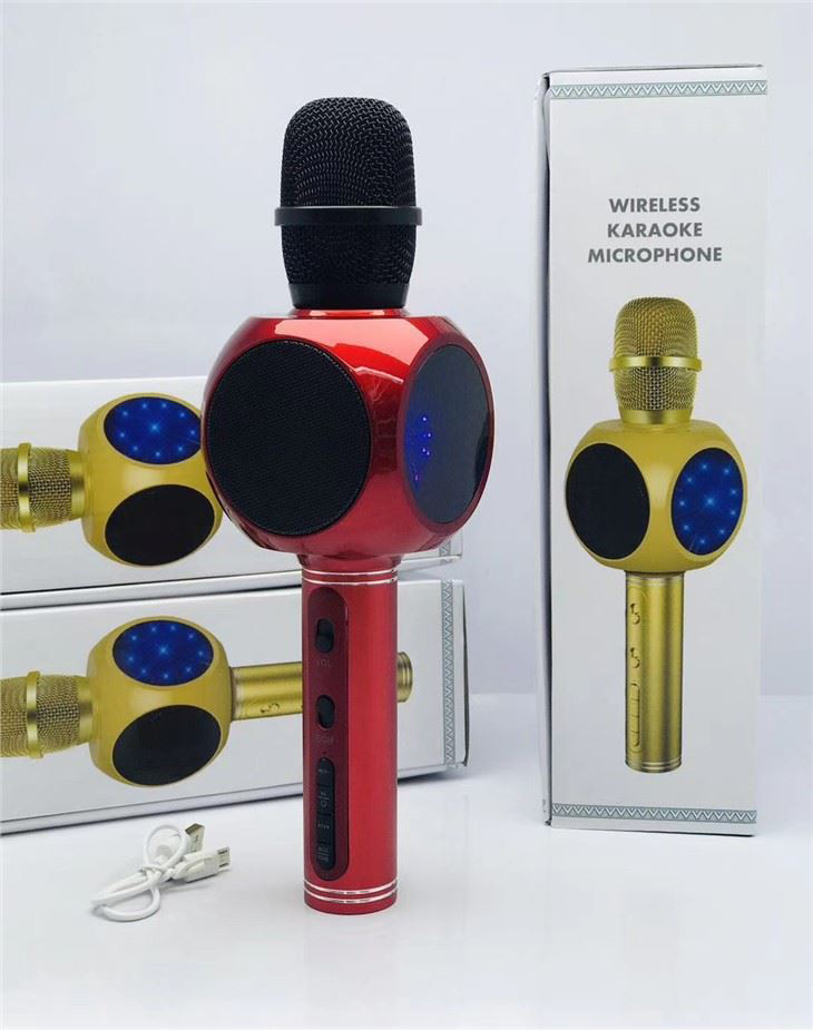 Micro Karaoke Kèm Loa Bluetooth Y.S - 6O Có Led Hát Hay