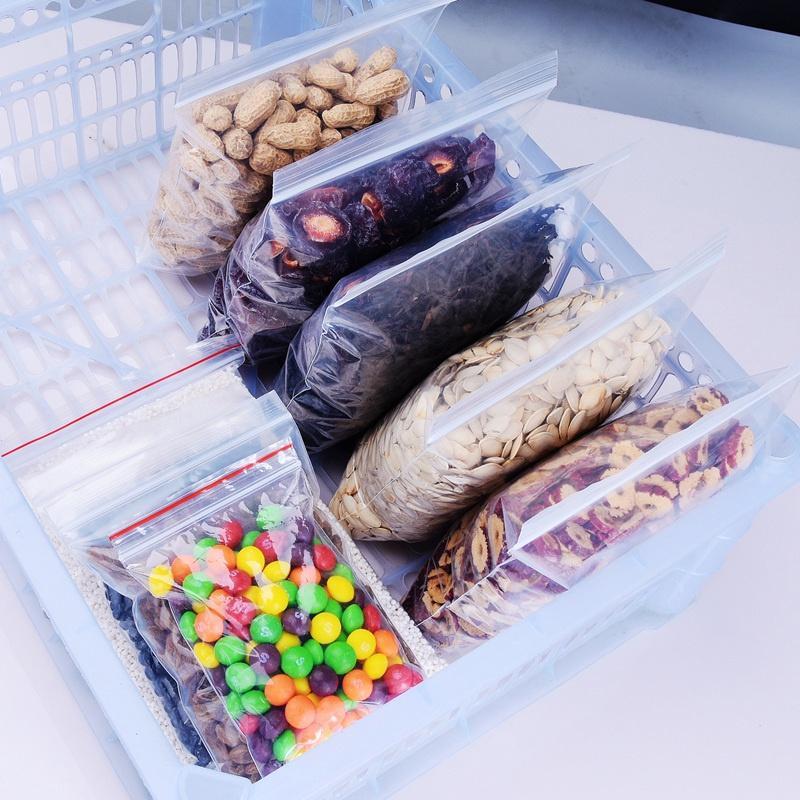 Túi zip viền đỏ loại dày 1kg túi zip chỉ đỏ túi zip mini đủ size