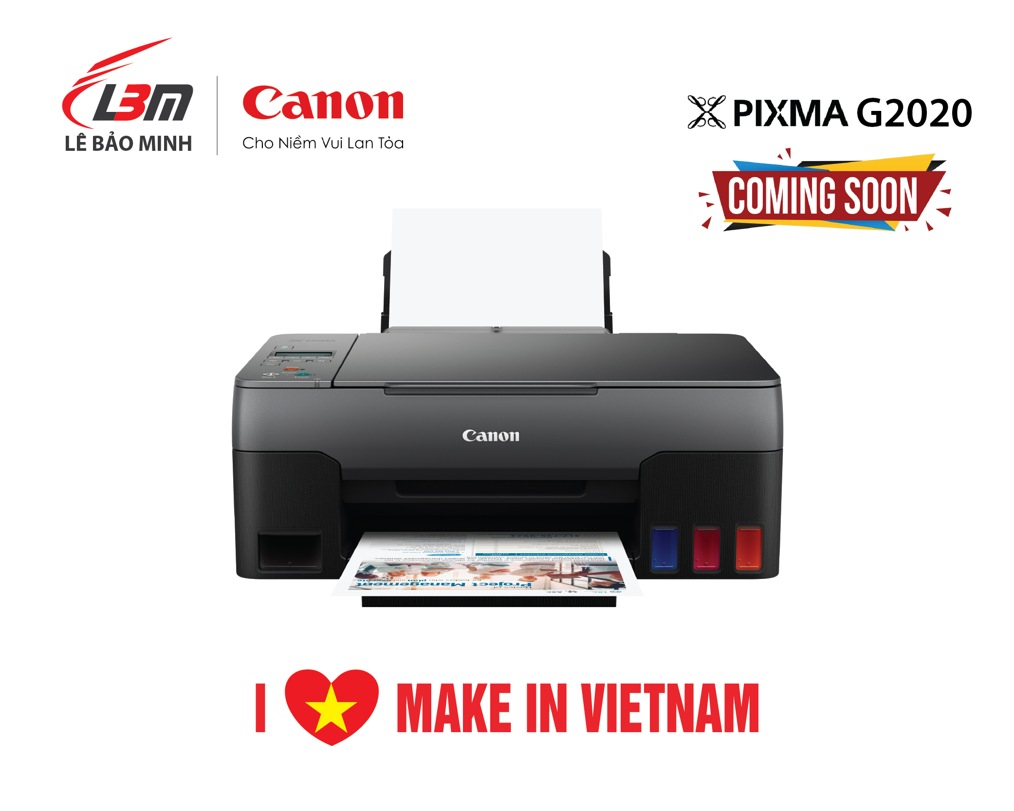 Máy in Phun màu đa chức năng Canon G2020- Hàng chính hãng