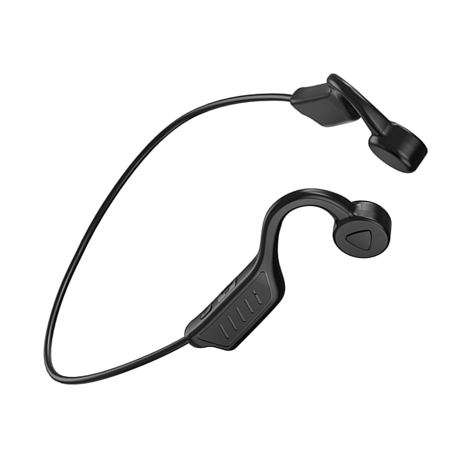 BL15 Bone Conduction Headphones Bluetooth Open-Ear Stereo Sweatproof Foldable Wireless Earphone for Drivers Meeting Sports Noise Reduction