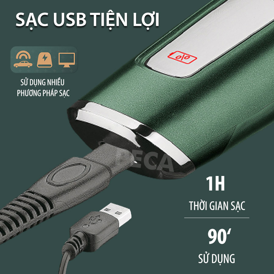 Máy cạo râu khô và ướt KEMEI KM-2805 chống thấm nước IPX7 công suất mạnh 5W pin trâu sạc USB nhanh trong 1 giờ tặng kèm đế đỡ cất giữ máy tiện lợi - hãng phân phối chính thức