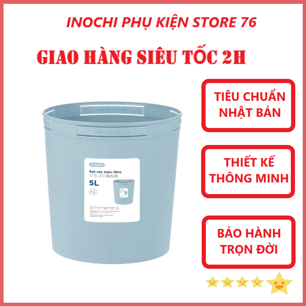 Sọt Đựng Rác Tiện Lợi Nhiều Cỡ Hiro Hàng Xuất Nhật Inochi - Hàng Chính Hãng ( Tặng kèm khăn lau đa năng) Giao màu ngẫu nhiên 