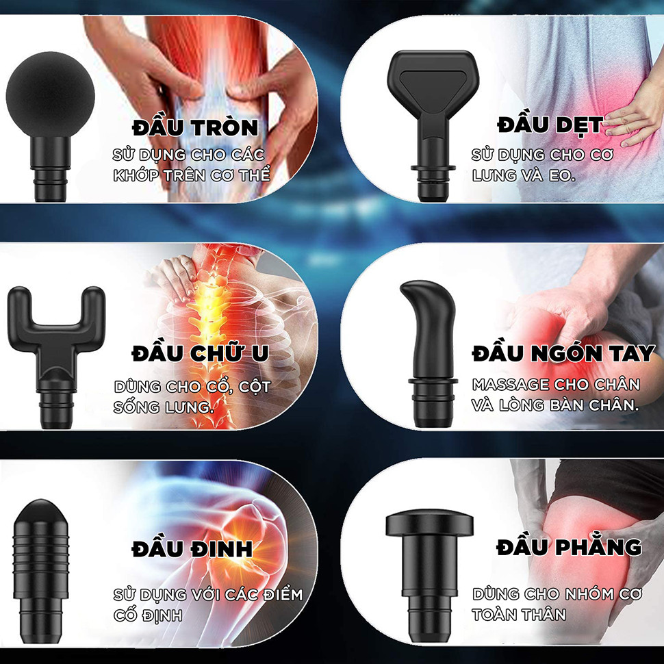 Máy Massage Cầm Tay Cao Cấp dododios KH-720 - Nhiều Cấp Độ, Hỗ Trợ Mát Xa Chuyên Sâu, Giảm Đau Cơ, Cứng Khớp - Chính Hãng