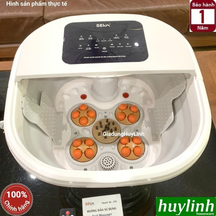 Bồn ngâm massage chân Seka SK195 - 4 mâm xoay + sục khí + điều khiển từ xa - Hàng chính hãng