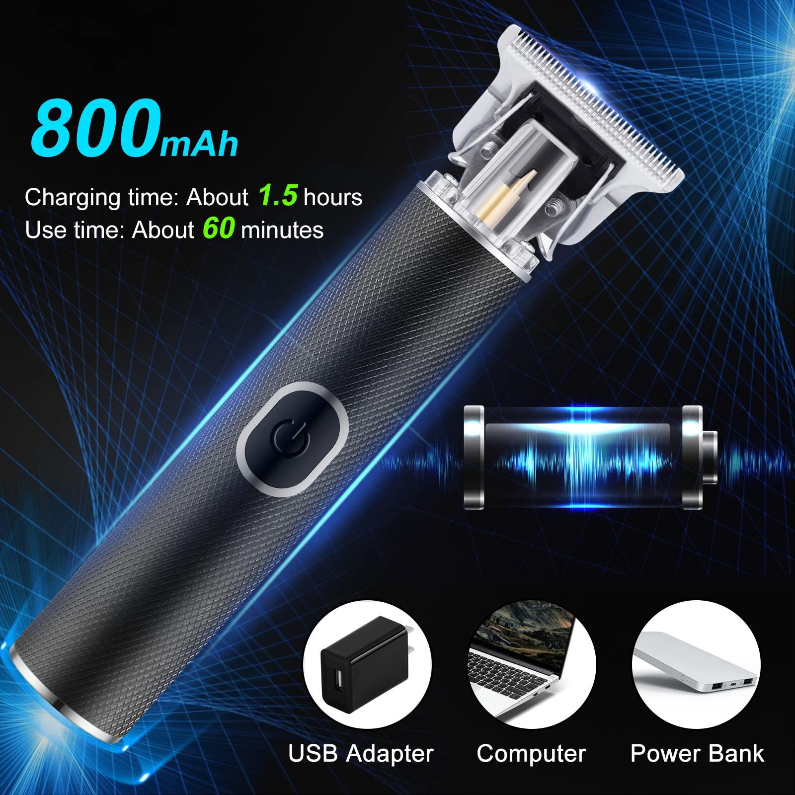 Tông Đơ Cắt Tóc, Bộ Tông Đơ Cắt Tóc Nam, Tông Đơ Cắt Râu Kèm Bộ Sạc USB Type-C, Tông Đơ Cắt Chính Xác Không Dây, Với 4 Chiếc Lược Đánh Răng, Quà Tặng Ngày Của Cha