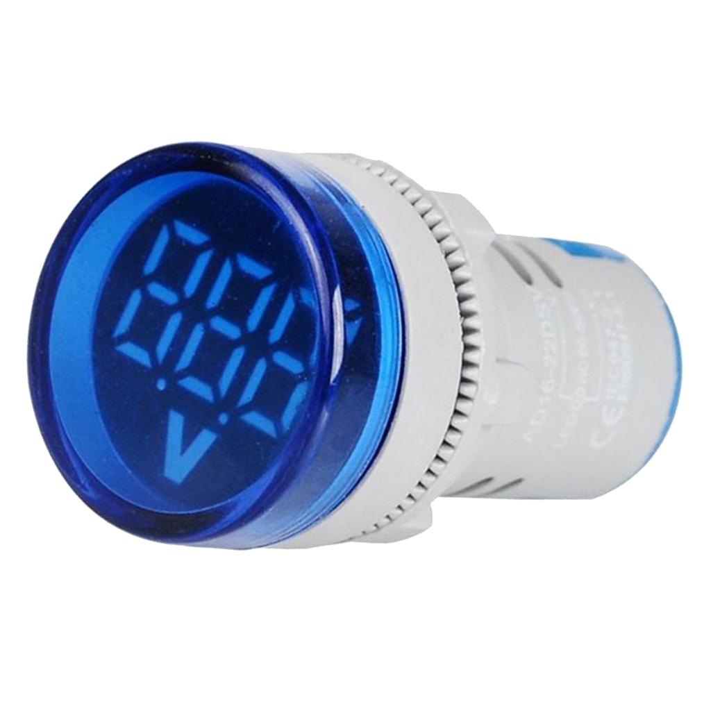 Set of 4 DIY Mini Round Display Voltmeter Tester Monitor Power AC 12-500V