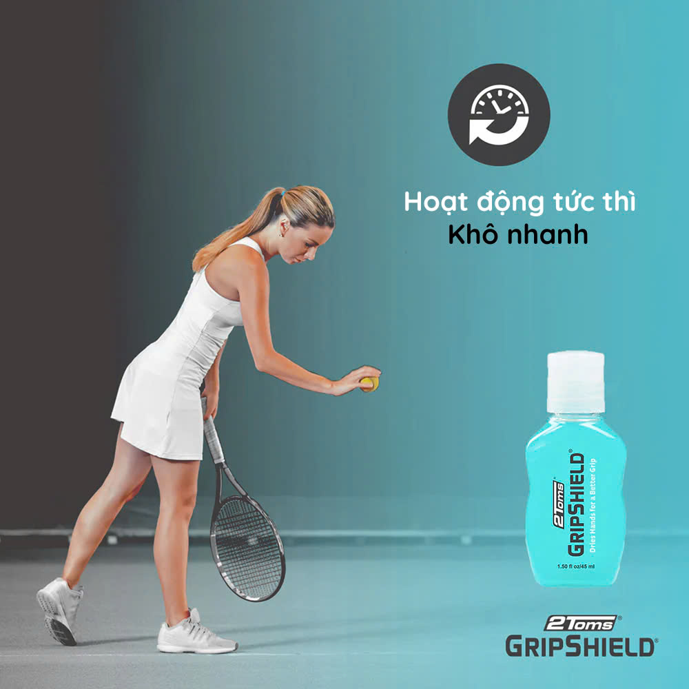 Gel dùng cho thể thao tăng độ bám hạn chế mồ hôi tay 2Toms GripShield - golf, gaming, cầu lông, tennis, ... chống trơn trượt, không dính rít