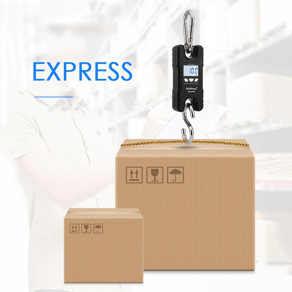 Cân di động hạng nặng Digital Crane với Thang đo 500kg/1102lbs cho hành lý, móc treo đa chức năng với đèn LED nền
