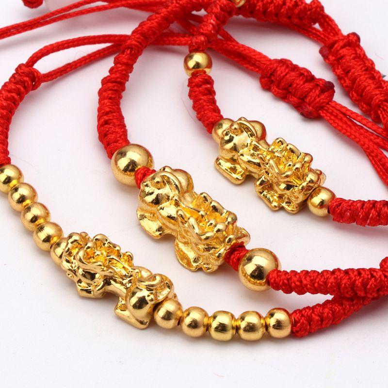 Vòng đeo tay phong thủy bảo vệ mắt dây màu đỏ