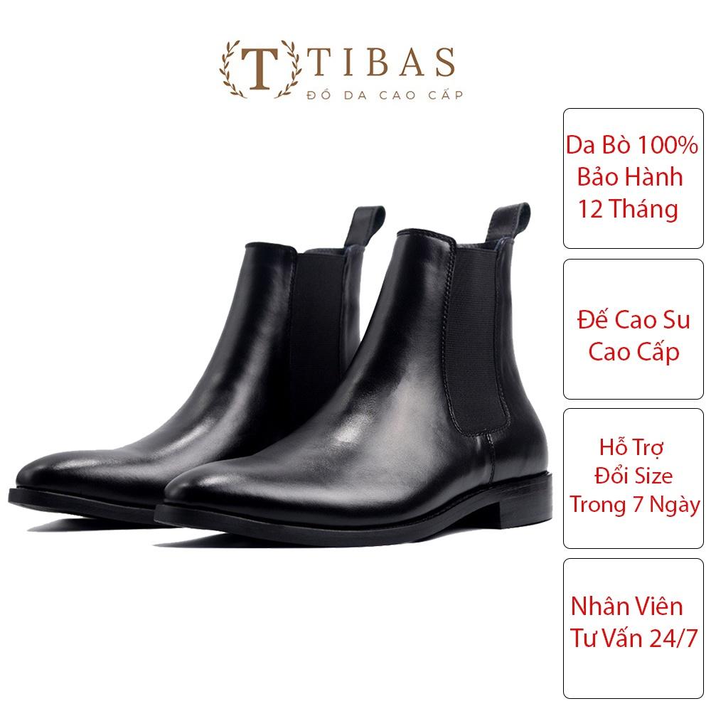 Giày Chelsea Boots Classic Cao Cổ Da Thật Cao Cấp TIBAS Bảo Hành 12 Tháng