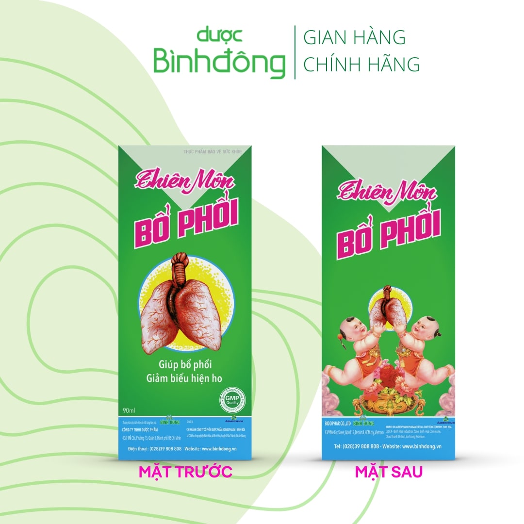 Thiên Môn Bổ Phổi Dược Bình Đông – Chai 90ml dành cho Trẻ em – Giảm ho nhanh chóng, Bổ phổi thật hay