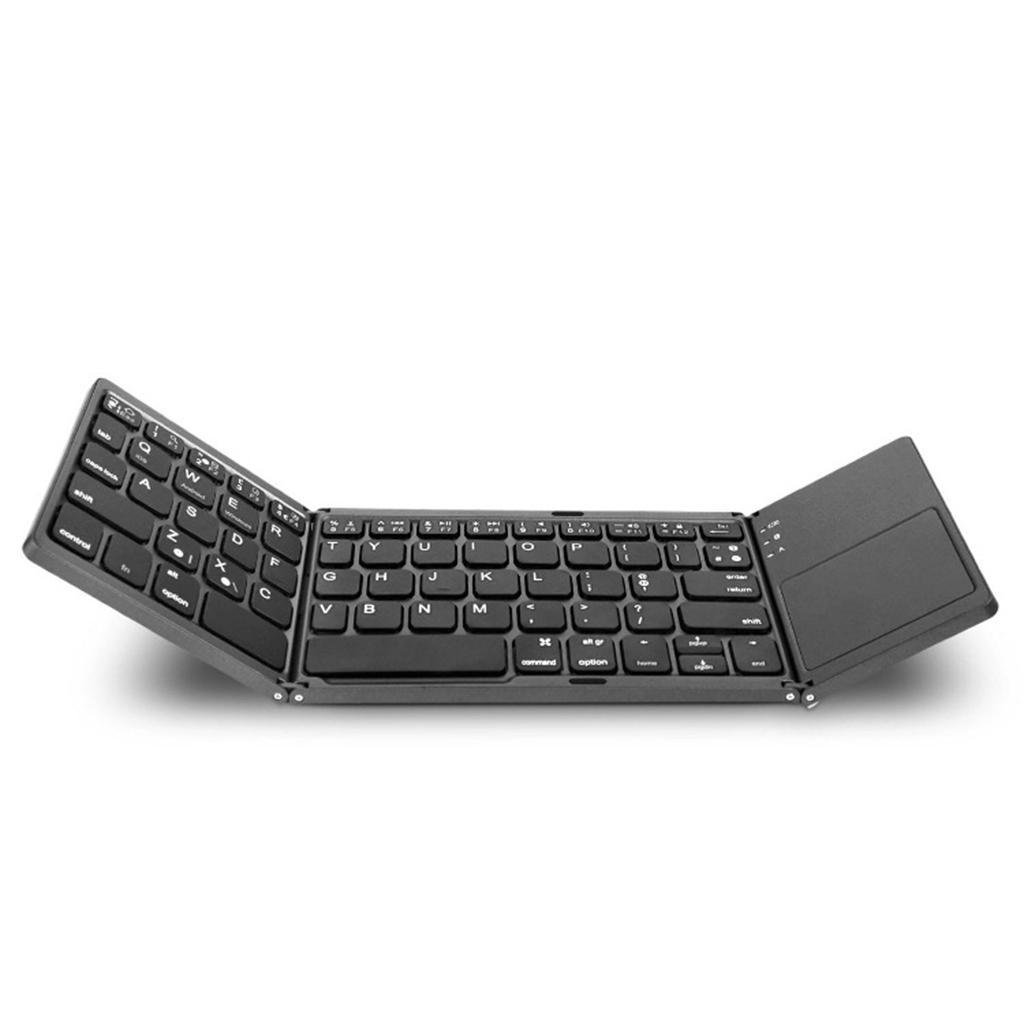 Portable Wireless Folding Keyboard Bluetooth 3.0 Foldable Touchpad black