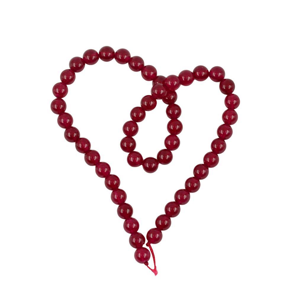 8mm Natural Smooth  Red Jade Round Loose Beads Strand 15'' Jeweelry DIY