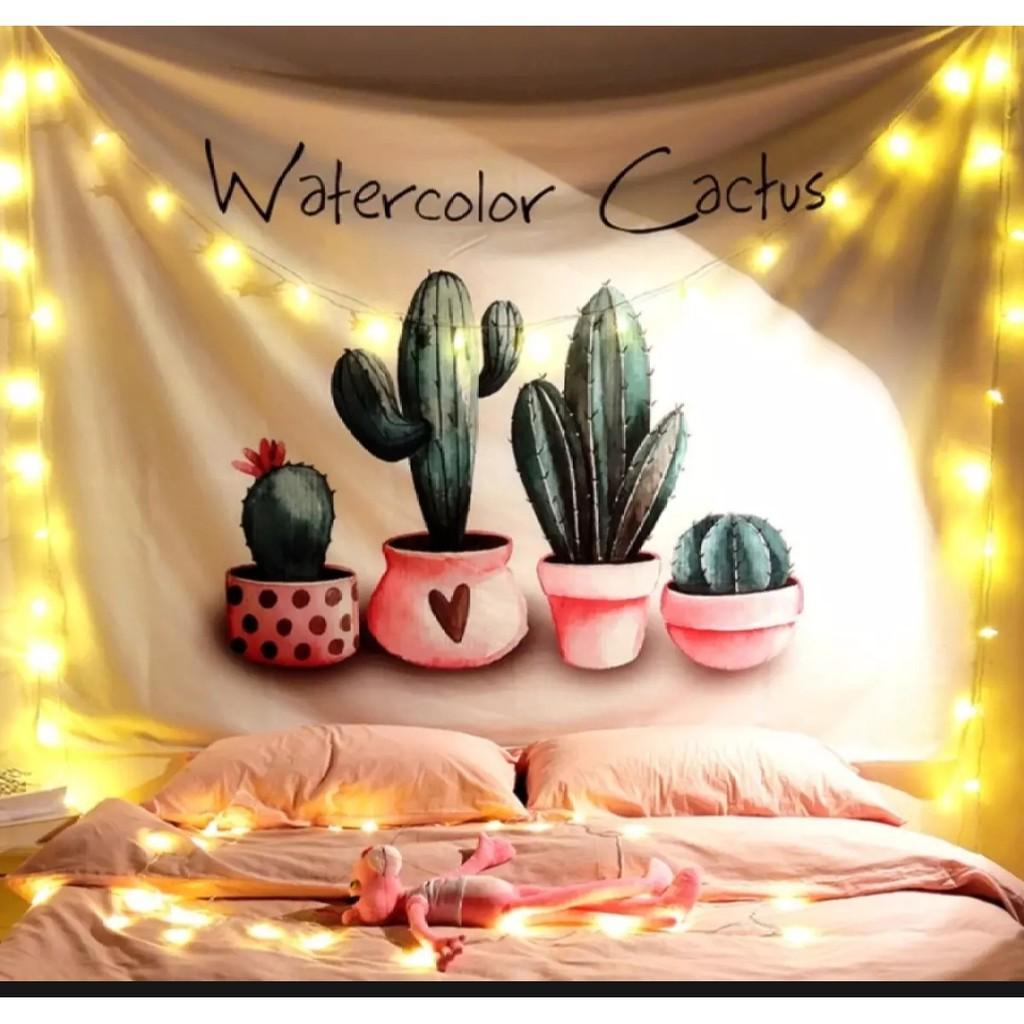 Tranh vải treo tường Decor phòng ngủ phong cách vintage, tấm thảm treo tường dễ thương